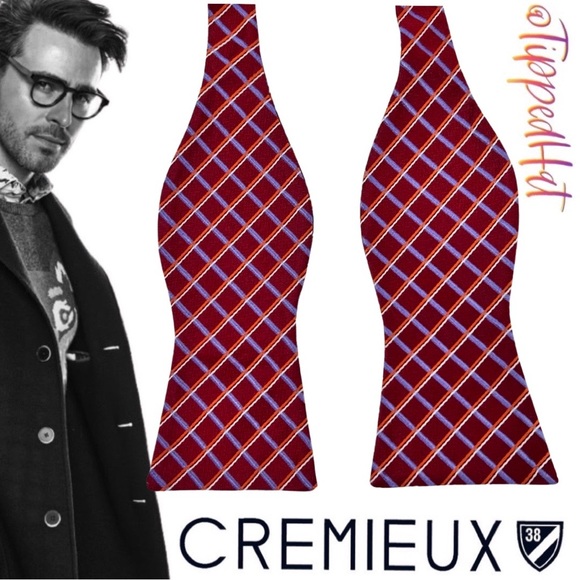 NWT $39.50 Cremieux 100% Silk Men’s Bow Tie - Picture 1 of 5